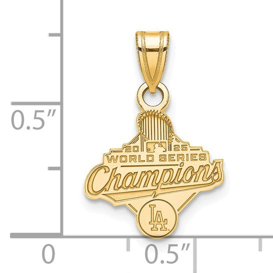 GP 2025 World Series Champions Los Angeles Dodgers Small Pendant showing measurements