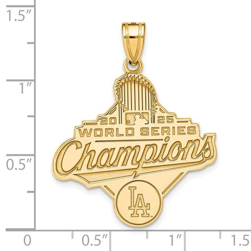 GP 2025 World Series Champions Los Angeles Dodgers Extra Large Pendant showing measurements