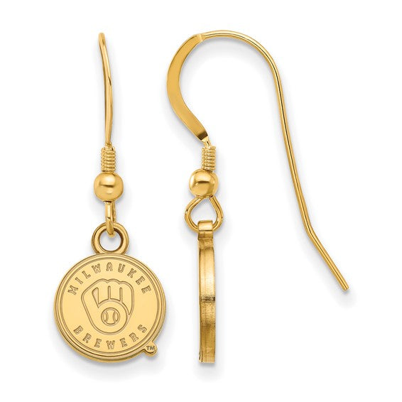 SS w/GP MLB  Milwaukee Brewers XS Logo Dangle Earrings