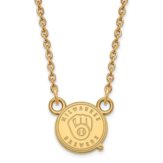 Milwaukee Brewers Small Logo Pendant w/Necklace