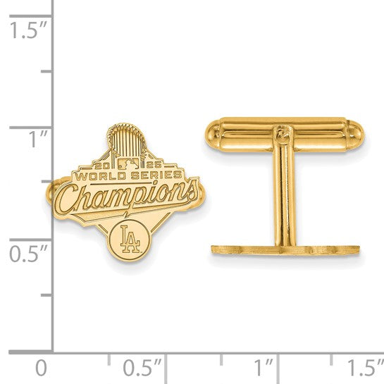 GP 2025 World Series Champions Los Angeles Dodgers Cufflinks showing measurements