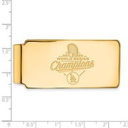 GP 2025 World Series Champions Los Angeles Dodgers Money Clip showing measurements