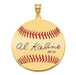 Gold-plating over Sterling Silver Al Kaline Hall of Fame Signature Large Epoxy Baseball Pendant