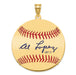 Gold-plating over Sterling Silver Al Lopez Hall of Fame Signature Large Epoxy Baseball Pendant