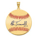 Gold-plating over Sterling Silver Alan Trammell Hall of Fame Signature Large Epoxy Baseball Pendant