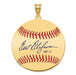 Gold-plating over Sterling Silver Bert Blyleven Hall of Fame Signature Large Epoxy Baseball Pendant