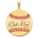 Gold-plating over Sterling Silver Bobby Doerr Hall of Fame Signature Large Epoxy Baseball Pendant