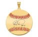 Gold-plating over Sterling Silver Barry Larkin Hall of Fame Signature Large Epoxy Baseball Pendant