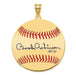 Gold-plating over Sterling Silver Brooks Robinson Hall of Fame Signature Large Epoxy Baseball Pendant