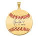 Gold-plating over Sterling Silver Bruce Sutter Hall of Fame Signature Large Epoxy Baseball Pendant