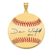 Gold-plating over Sterling Silver Dave Winfield Hall of Fame Signature Large Epoxy Baseball Pendant