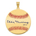 Gold-plating over Sterling Silver Eddie Murray Hall of Fame Signature Large Epoxy Baseball Pendant