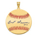 Gold-plating over Sterling Silver Earl Weaver Hall of Fame Signature Large Epoxy Baseball Pendant