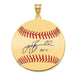 Gold-plating over Sterling Silver Jeff Bagwell Hall of Fame Signature Large Epoxy Baseball Pendant