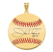 Gold-plating over Sterling Silver James JIM Thome Hall of Fame Signature Large Epoxy Baseball Pendant