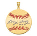 Gold-plating over Sterling Silver Larry Doby Hall of Fame Signature Large Epoxy Baseball Pendant
