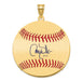 Gold-plating over Sterling Silver Larry Walker Hall of Fame Signature Large Epoxy Baseball Pendant