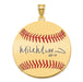 Gold-plating over Sterling Silver Mike Mussina Hall of Fame Signature Large Epoxy Baseball Pendant