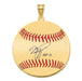 Gold-plating over Sterling Silver Mike Piazza Hall of Fame Signature Large Epoxy Baseball Pendant