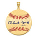 Gold-plating over Sterling Silver Orlando Cepeda Hall of Fame Signature Large Epoxy Baseball Pendant
