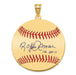 Gold-plating over Sterling Silver Roberto Alomar Hall of Fame Signature Large Epoxy Baseball Pendant
