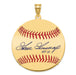 Gold-plating over Sterling Silver Rich GOOSE Gossage Hall of Fame Signature Large Epoxy Baseball Pendant