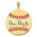 Gold-plating over Sterling Silver Robin Roberts Hall of Fame Signature Large Epoxy Baseball Pendant