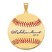 Gold-plating over Sterling Silver Al RED Schoendienst Hall of Fame Signature Large Epoxy Baseball Pendant