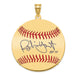 Gold-plating over Sterling Silver Robin Yount Hall of Fame Signature Large Epoxy Baseball Pendant
