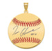 Gold-plating over Sterling Silver Tom Glavine Hall of Fame Signature Large Epoxy Baseball Pendant