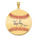 Gold-plating over Sterling Silver Atanasio TONY Perez Hall of Fame Signature Large Epoxy Baseball Pendant