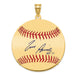 Gold-plating over Sterling Silver Tim Raines Hall of Fame Signature Large Epoxy Baseball Pendant