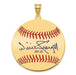 Gold-plating over Sterling Silver Wilver WILLIE Stargell Hall of Fame Signature Large Epoxy Baseball Pendant