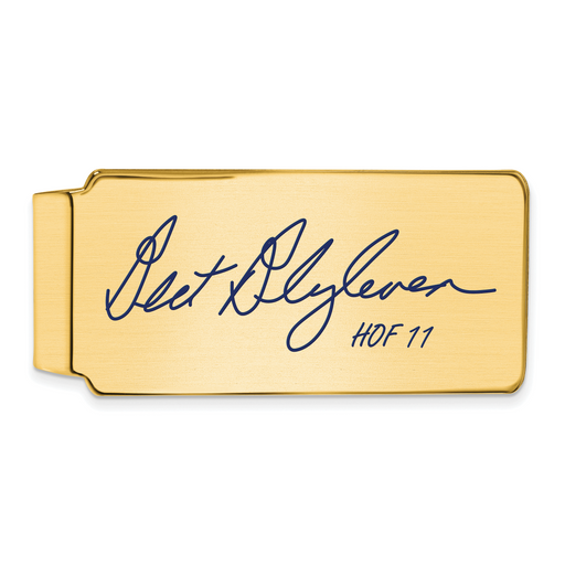Gold-plating over Sterling Silver Bert Blyleven Hall of Fame Signature Epoxy Money Clip