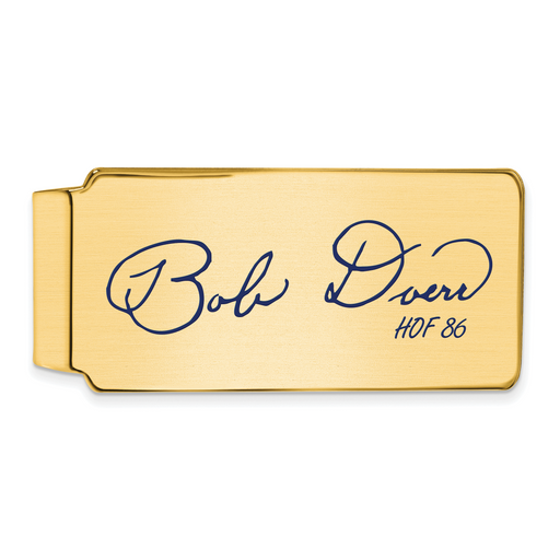 Gold-plating over Sterling Silver Bobby Doerr Hall of Fame Signature Epoxy Money Clip