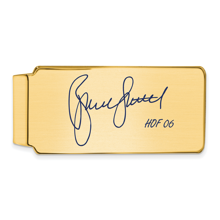 Gold-plating over Sterling Silver Bruce Sutter Hall of Fame Signature Epoxy Money Clip