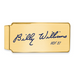 Gold-plating over Sterling Silver Billy Williams Hall of Fame Signature Epoxy Money Clip
