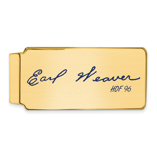 Gold-plating over Sterling Silver c Hall of Fame Signature Epoxy Money Clip