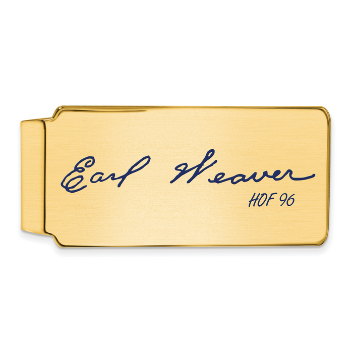 Gold-plating over Sterling Silver c Hall of Fame Signature Epoxy Money Clip