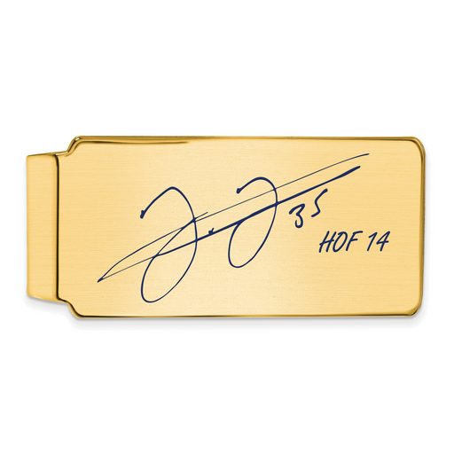 Gold-plating over Sterling Silver Frank Thomas Hall of Fame Signature Epoxy Money Clip