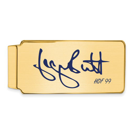 Gold-plating over Sterling Silver George Brett Hall of Fame Signature Epoxy Money Clip