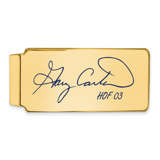 Gold-plating over Sterling Silver Gary Carter Hall of Fame Signature Epoxy Money Clip