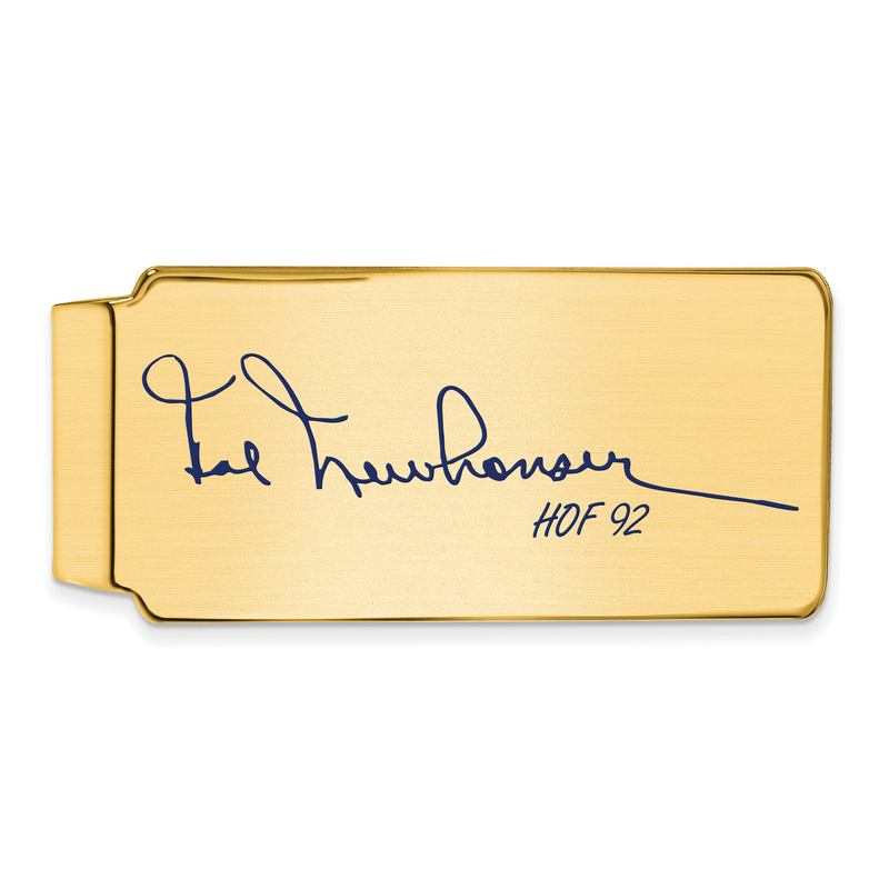 Gold-plating over Sterling Silver Hal Newhouser Hall of Fame Signature Epoxy Money Clip
