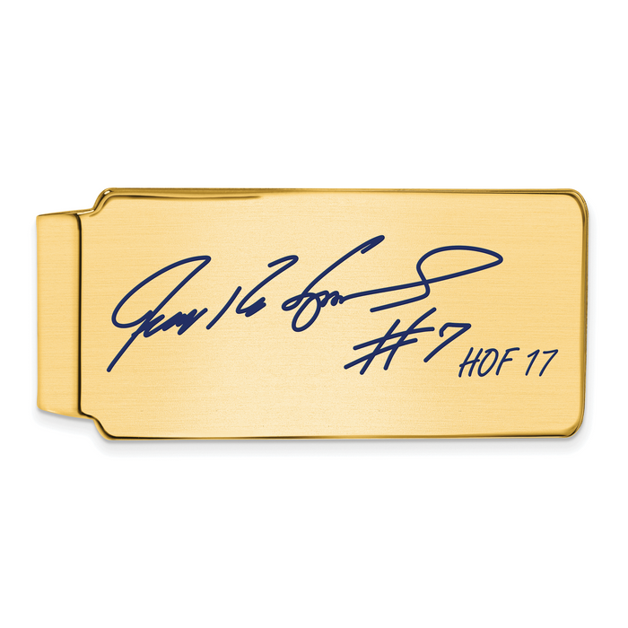 Gold-plating over Sterling Silver Ivan PUDGE Rodriguez Hall of Fame Signature Epoxy Money Clip