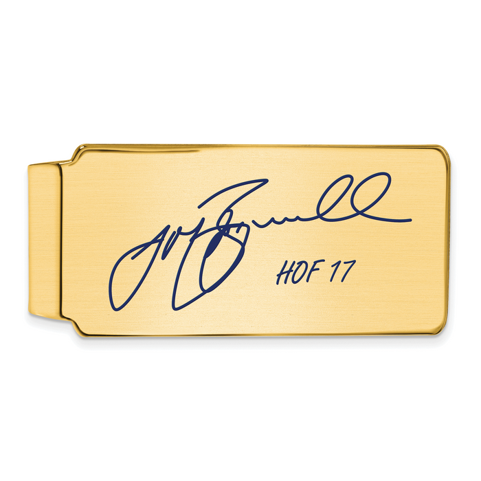 Gold-plating over Sterling Silver Jeff Bagwell Hall of Fame Signature Epoxy Money Clip