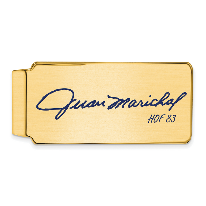 Gold-plating over Sterling Silver Juan Marichal Hall of Fame Signature Epoxy Money Clip