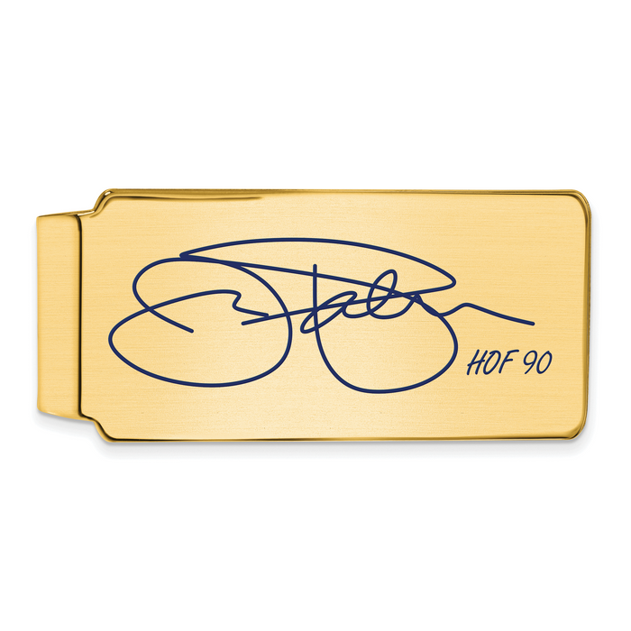 Gold-plating over Sterling Silver James JIM Palmer Hall of Fame Signature Epoxy Money Clip