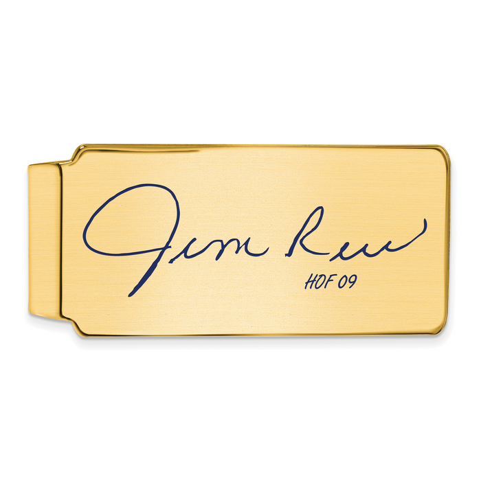 Gold-plating over Sterling Silver James JIM Rice Hall of Fame Signature Epoxy Money Clip