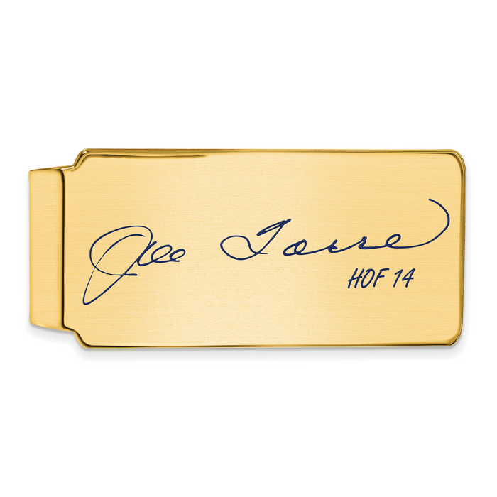 Gold-plating over Sterling Silver Joe Torre Hall of Fame Signature Epoxy Money Clip