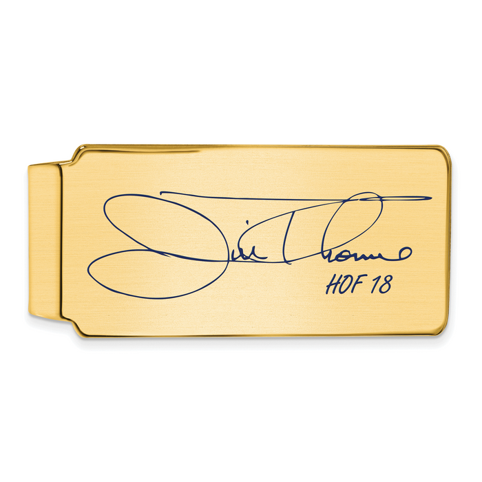 Gold-plating over Sterling Silver James JIM Thome Hall of Fame Signature Epoxy Money Clip